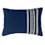 Navy Blue Striped Woven Throw Pillow, 14x20