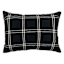 Black & White Windowpane Woven Throw Pillow, 14x20