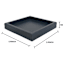 Black Geometric Cement Square Trinket Tray, 6"