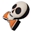 Happy Haunting Skull Shaped Throw Pillow, 15x12