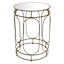 Providence Abby Mirrored Drum Accent Table, Gold