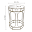 Providence Abby Mirrored Drum Accent Table, Gold