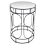Providence Abby Mirrored Drum Accent Table, Silver