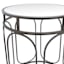 Providence Abby Mirrored Drum Accent Table, Silver