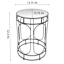 Providence Abby Mirrored Drum Accent Table, Silver