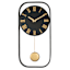 Crosby St. Black & Gold Metal Pendulum Clock, 8x16