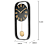 Crosby St. Black & Gold Metal Pendulum Clock, 8x16