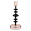 Brown Glass Candle Holder, 8"