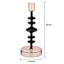Brown Glass Candle Holder, 8"