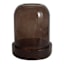 Brown Glass Candleholder, 7"