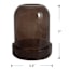Brown Glass Candleholder, 7"