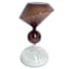 Brown & Clear Glass Hourglass, 7"
