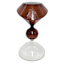 Brown & Clear Glass Hourglass, 7"