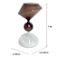 Brown & Clear Glass Hourglass, 7"