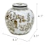 Brown Floral Ceramic Jar, 6.2"