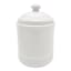 35oz Small White Ceramic Canister, 5.1x7.3