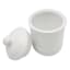 35oz Small White Ceramic Canister, 5.1x7.3