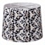 Black Pleated Patterned Tapered Medium Lamp Shade, 14x16x12
