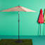 Tan Crank & Tilt Round Patio Umbrella, 7.5'