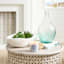 Whitewashed Organic Wooden Decorative Bowl, 21x11