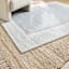 (A529) Linwood Blue Tufted Area Rug with Border, 5x7