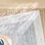 (A529) Linwood Blue Tufted Area Rug with Border, 5x7