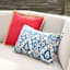 2-Pack Red Jute Trim Outdoor Throw Pillow, 18"