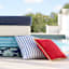 Honeybloom Dark Blue Rope Stripe Woven Outdoor Throw Pillow, 18"