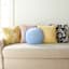 Providence Blue Round Throw Pillow with Flange, 16"