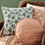 Honeybloom Pink Stripe Slub Round Pillow