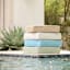Sea Breeze Blue Premium Woven Outdoor Deep Seat Cushion