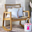 Haven Blonde Acacia Wood & Tan Rope Rocking Patio Chair