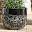 Black Lava Ceramic Outdoor Planter, Medium