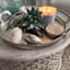 Round Silver Cast Aluminum Tray, 16"