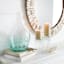Clear Seeded Glass Pillar Candle Holder, 6"