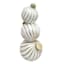 Golden Noel White & Gold Ornament Stack, 3'
