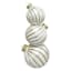 Golden Noel White & Gold Ornament Stack, 3'