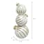 Golden Noel White & Gold Ornament Stack, 3'