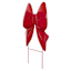 Classic Christmas Red Glitter Bow Yard Stake, 2'