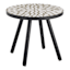 Found & Fable Mosaic Patio Side Table, White