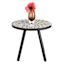 Found & Fable Mosaic Patio Side Table, White