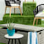 Found & Fable Mosaic Patio Side Table, White