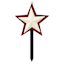Patriotic Red & White Star Yard Stake, 14"