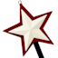 Patriotic Red & White Star Yard Stake, 14"