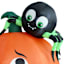 Spooky Spider on Jack-o'-Lantern Halloween Inflatable, 4'