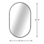 Crosby St. Black Oval Wall Mirror, 24x38