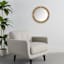 Honeybloom Brown Round Rope Wall Mirror, 24"