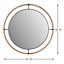 Honeybloom Metal & Wood Round Wall Mirror, 36"