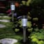 6-Lumen Gunmetal Round Steel Solar Pathway Light