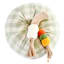 Homespun Harvest Green Gingham Pumpkin Shaped Throw Pillow